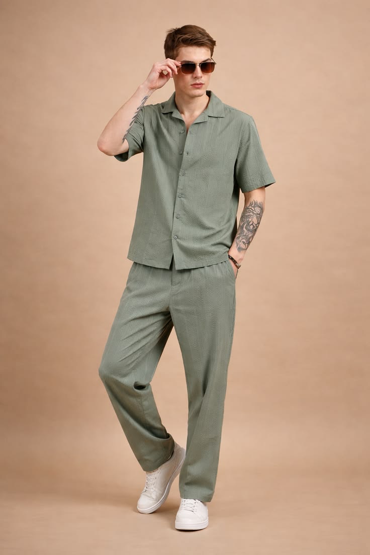 Aero Sage – Men’s Resort Co-ord Set